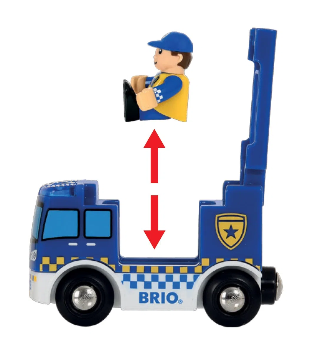 BRIO World - Stazione di Polizia, Accessorio Pista Trenino, Set Costruzioni in Legno, Compatibile con Tutti i Prodotti BRIO, Giocattolo per Bambini 3+ Anni