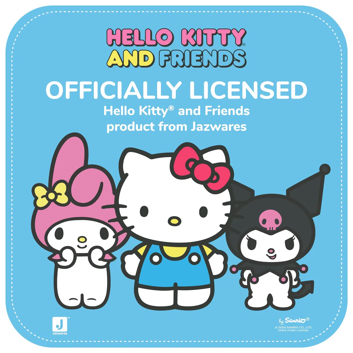 Jazwares Hello Kitty and Friends - Peluche Kuromi Candy Wonderland da 20,3 cm, prodotto con licenza ufficiale Sanrio dai 6 anni in su