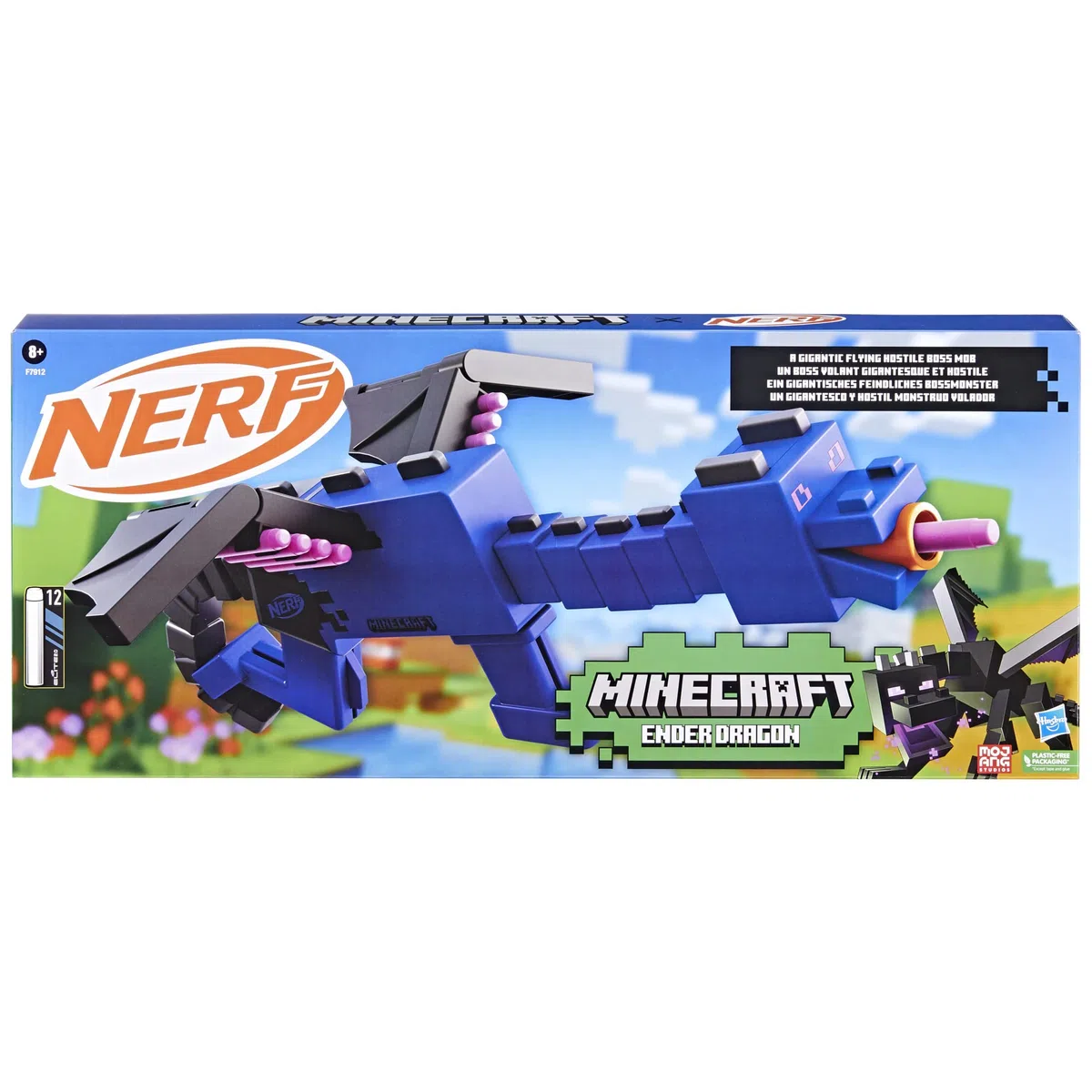 Nerf Minecraft, blaster dell'Enderdrago e 12 dardi Nerf Elite in gommapiuma