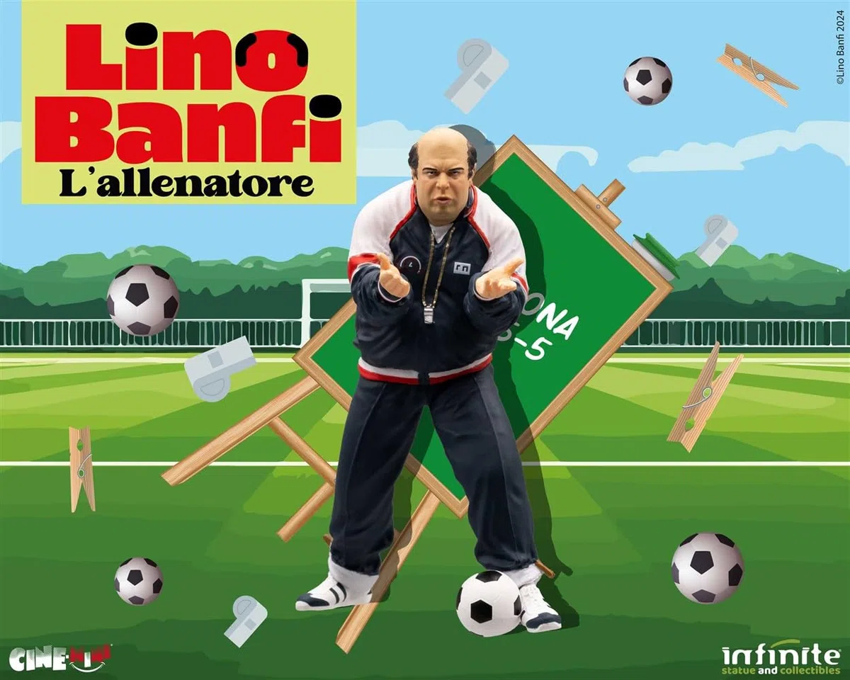 LINO BANFI - L'allenatore Oronzo Cana' - Scena Film L'allenatore nel pallone - Statua Figura da Collezione in PVC - altezza 10cm