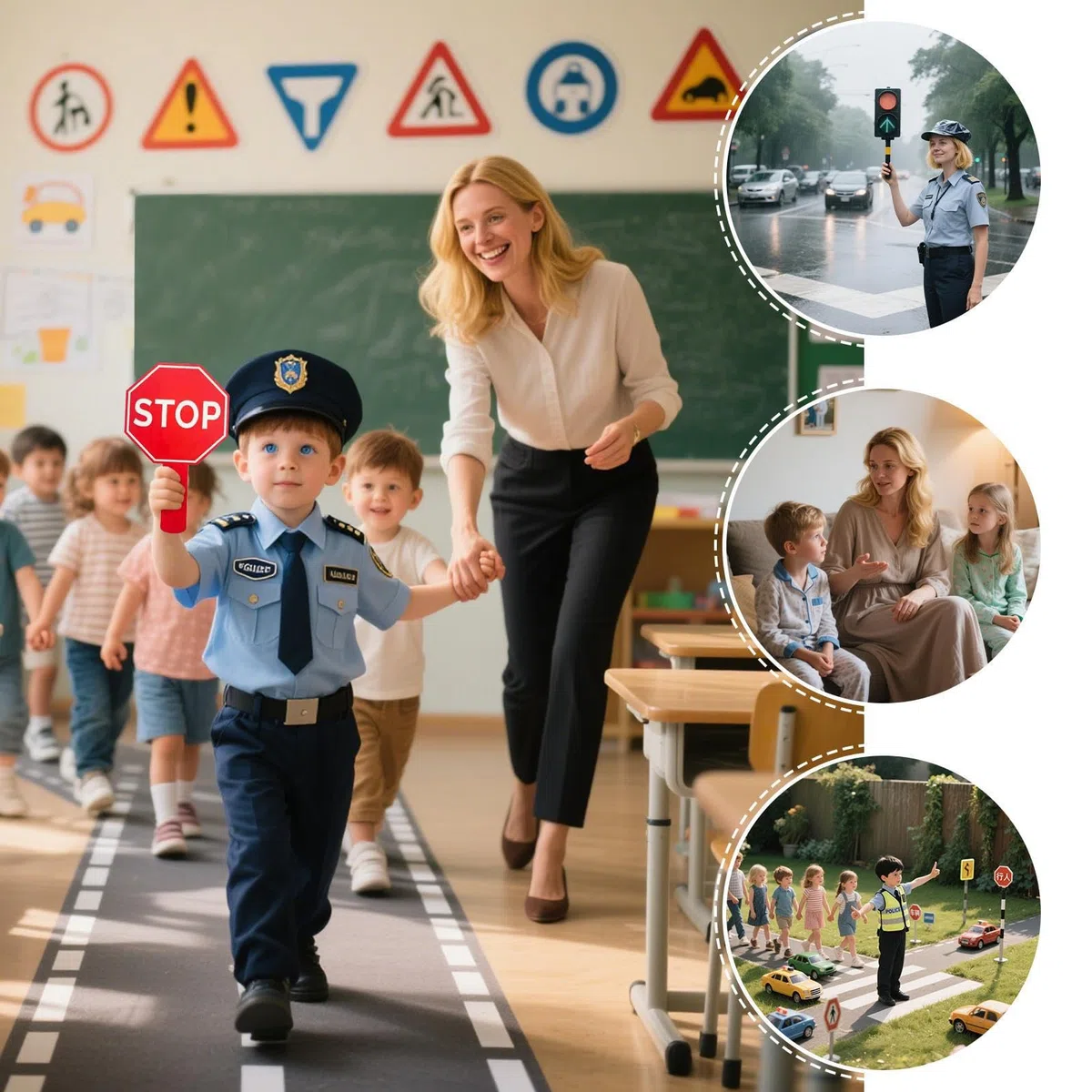 Segnale And Go - 10 Segnali Stradali | Paletta Avviso Impermeabile Doppia Faccia con Manico per Controllo Parcheggio Traffico e Attività Sicurezza Bambini
