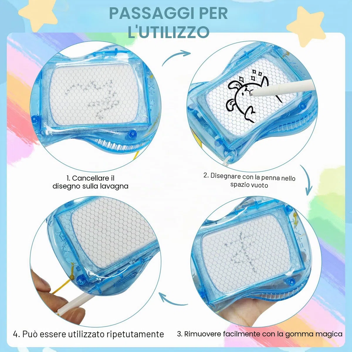 18 Pezzi Mini Lavagne Magnetiche da Disegno, Mini Lavagna Magica per Bambini, Lavagna Mmagica Bbomboniere, Compleanno Bambini Festa Riempitivi Portachiavi