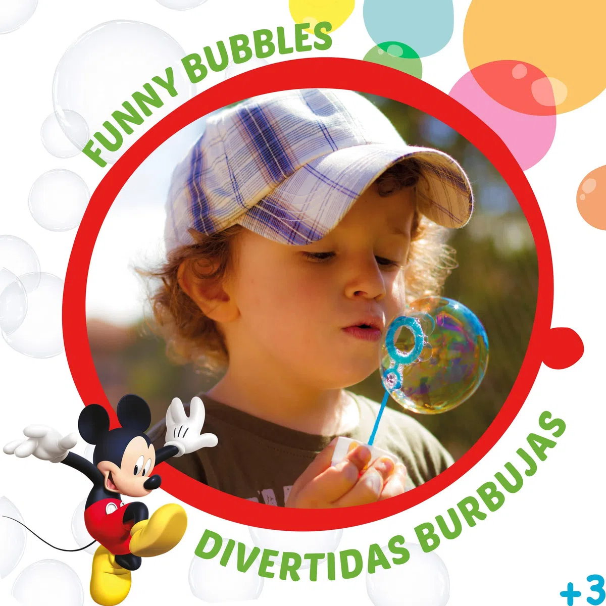 Dulcop- Mickey & Friends Bolle di Sapone Topolino Mickey Mouse (Conf. 36pz), Multicolore, 103.412000