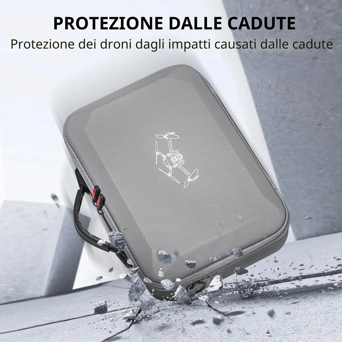 STARTRC Borsa da Viaggio Portatile per DJI Mini 4 Pro Accessori, Fly More Combo (per RC 2 Controller) Drone Borsa a Tracolla, Grigio, Set di Valigie