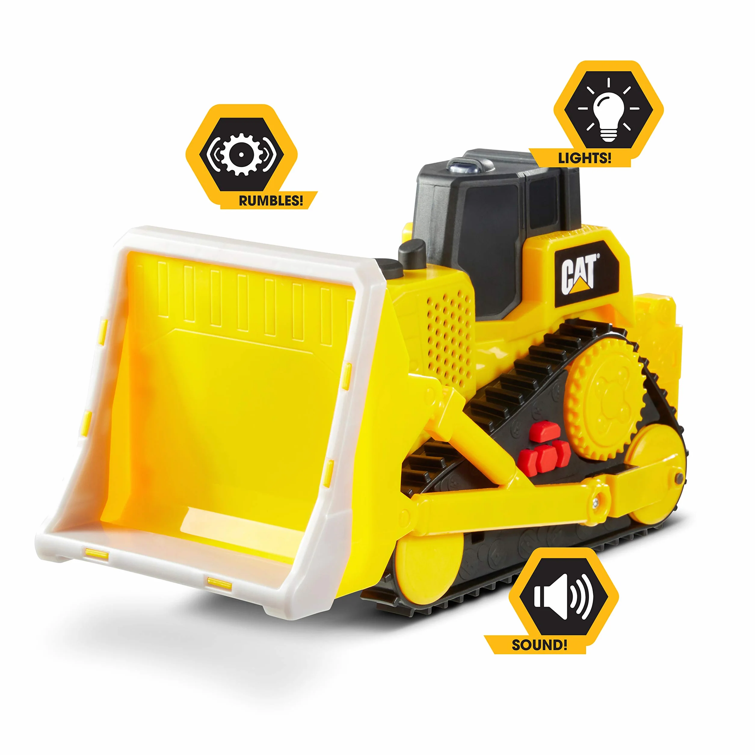 CAT Caterpillar, Tough Machines Bulldozer Veicolo da costruzione, Colore Giallo, Nero, 82287