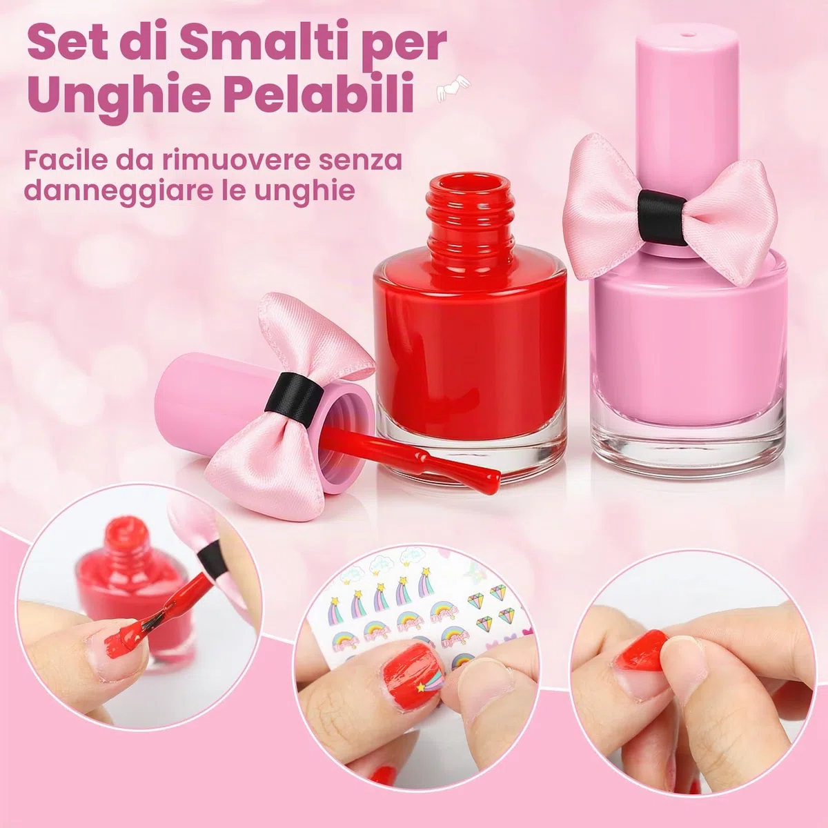 Dreamon Trucchi Bambina Set, 20 Pezzi Lavabile Set Di Valigetta Trucchi Bambina Mermaids Set, Gioco Trucco Ragazze 3+ Regalo Natale Compleanno
