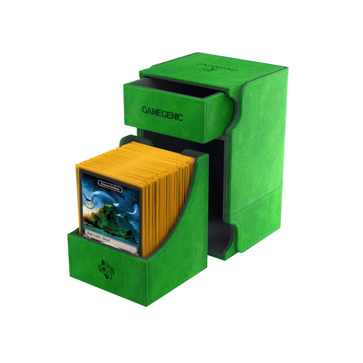 Gamegenic Watchtower 100-Card Convertible Deck Box, Green