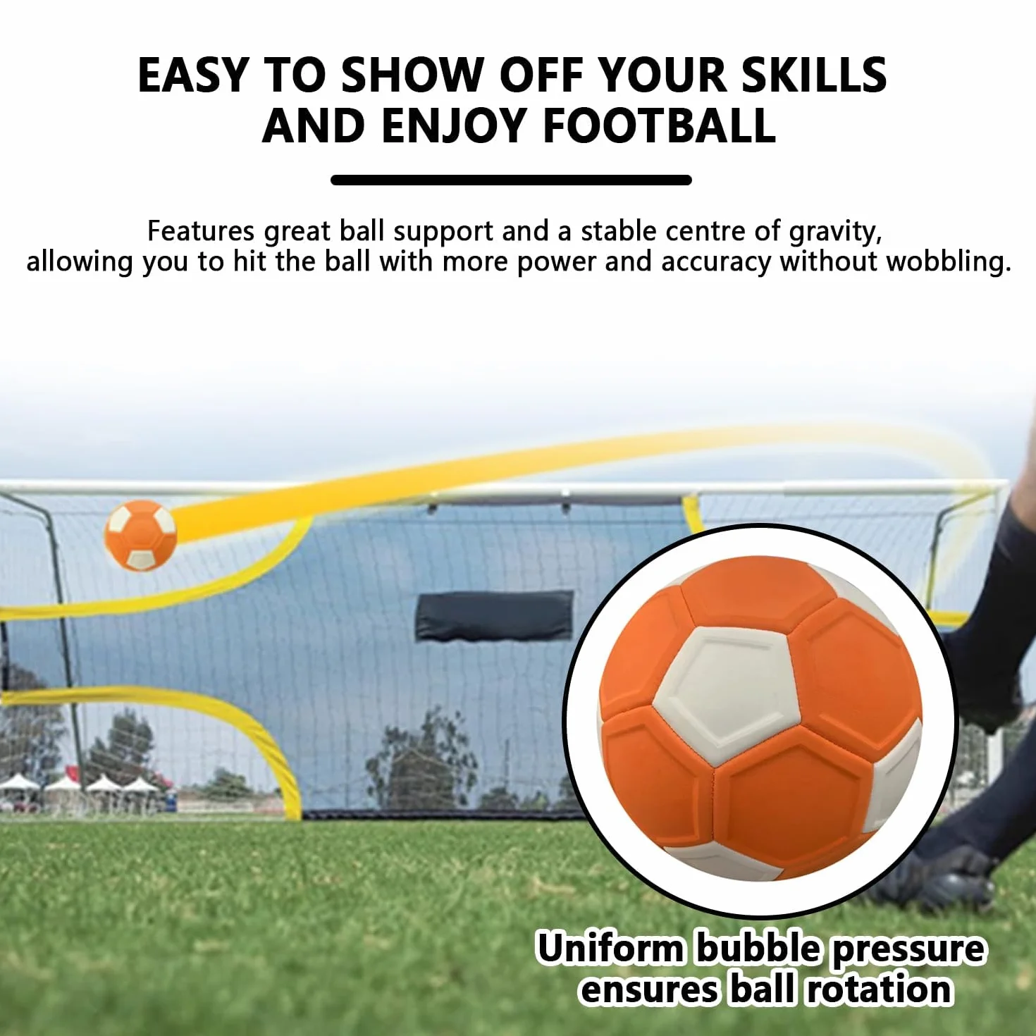 Pallone da calcio con curve ed effetti, pallone da calcio con curve ed effetti, palla da calcio per bambini, 22 cm, palla da calcio curva in gomma EVA, regalo per bambini e ragazze, giochi
