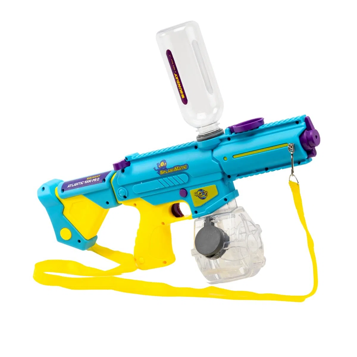 ODS - Splashmatic Atlantic 1000 PRO, Spara Acqua a Batteria con Ricarica USB, Pistola ad Acqua Lunghezza 50 cm, Capacità Serbatoio 1000 ml, Automatico e Manuale, Età Consigliata +6 Anni