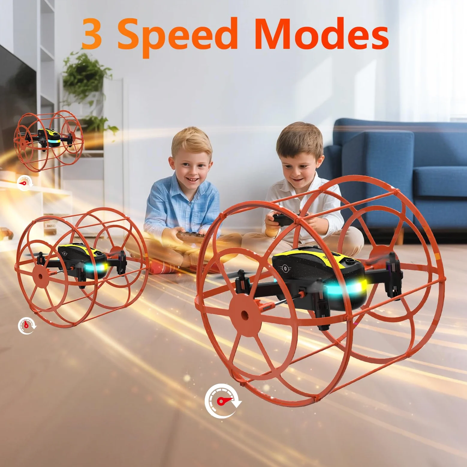 M17 Quadricottero RC per Principianti Mini Drone con Copertura Protettiva Modalità Terra-Aria Droni Indoor and Outdoor Capovolgimento 3D Modalità senza Testa Operazione con Un Tasto Regalo