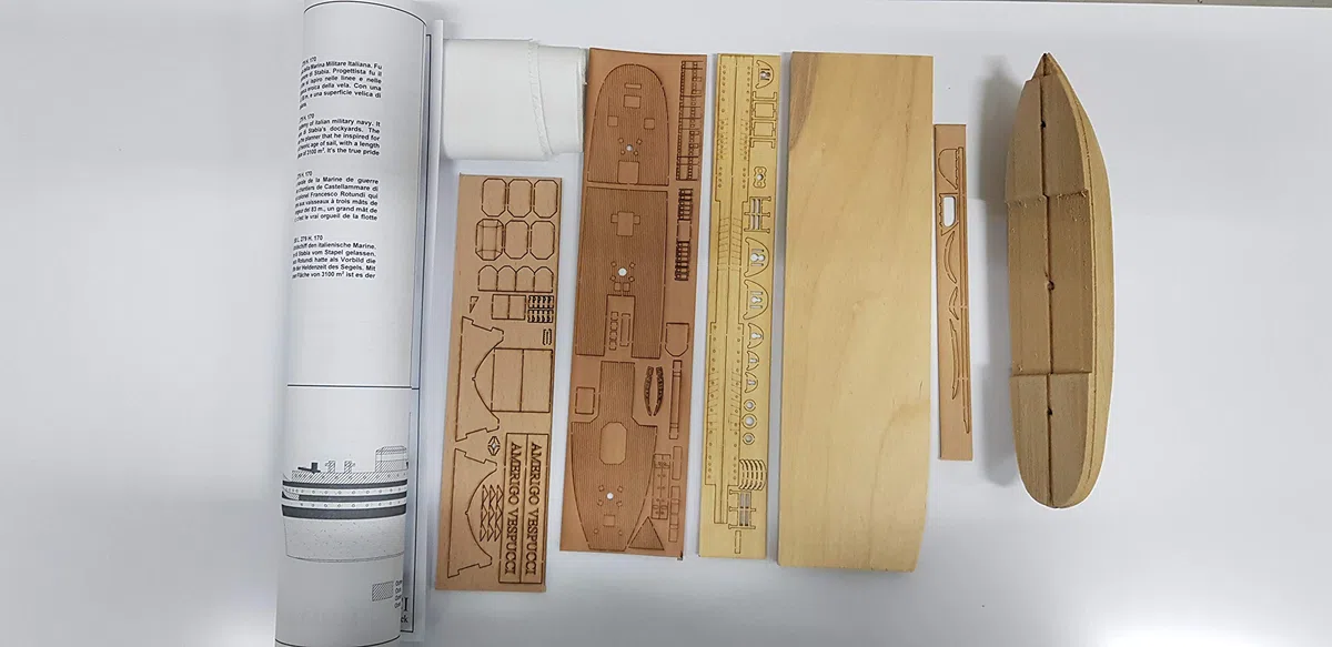 MINI MAMOLI - Modello Kit Barca Amerigo VESPUCCI Serie MINIMAMOLI Scala 1:350 - DUS_MM10