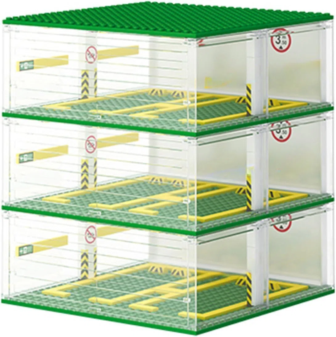 Garage per auto Sportiva Speed Champions, 3 Strati Set Costruibile Parcheggio Modulare Espandibile, da Corsa Racing Giocattolo Regalo Creativo