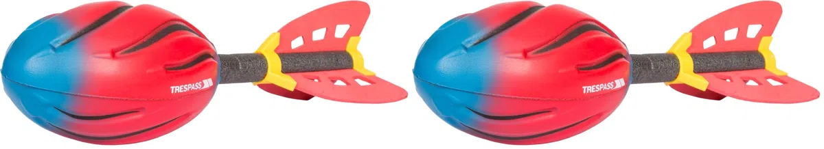 Trespass - Razzo Giocattolo Morbido in gommapiuma per Bambini, Colore: Rosso/Blu (Confezione da 2)