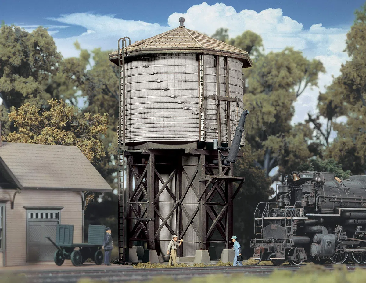 Walthers Cornerstone 933-3531 - Water Tower, Finto Legno, Costruzione