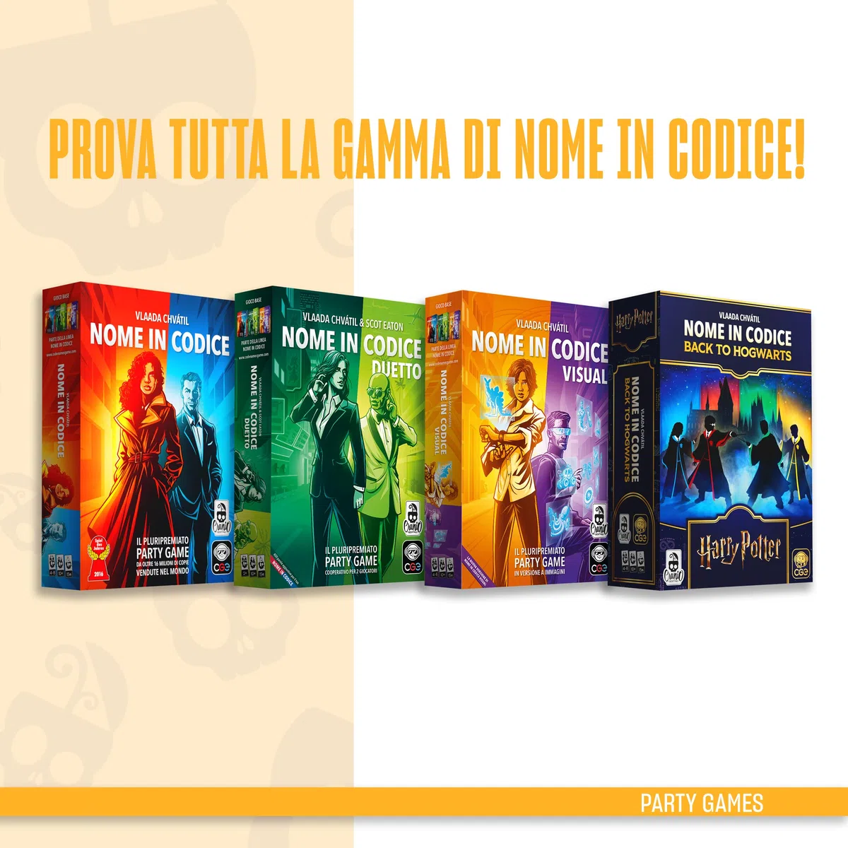 Cranio Creations - Nome in Codice, Seconda Edizione - Il Grande Classico dei Party Game in una Nuova Veste - Party Game - Età 10+ - 15 Min - Da 4 a 8 Giocatori - Edizione in Lingua Italiana
