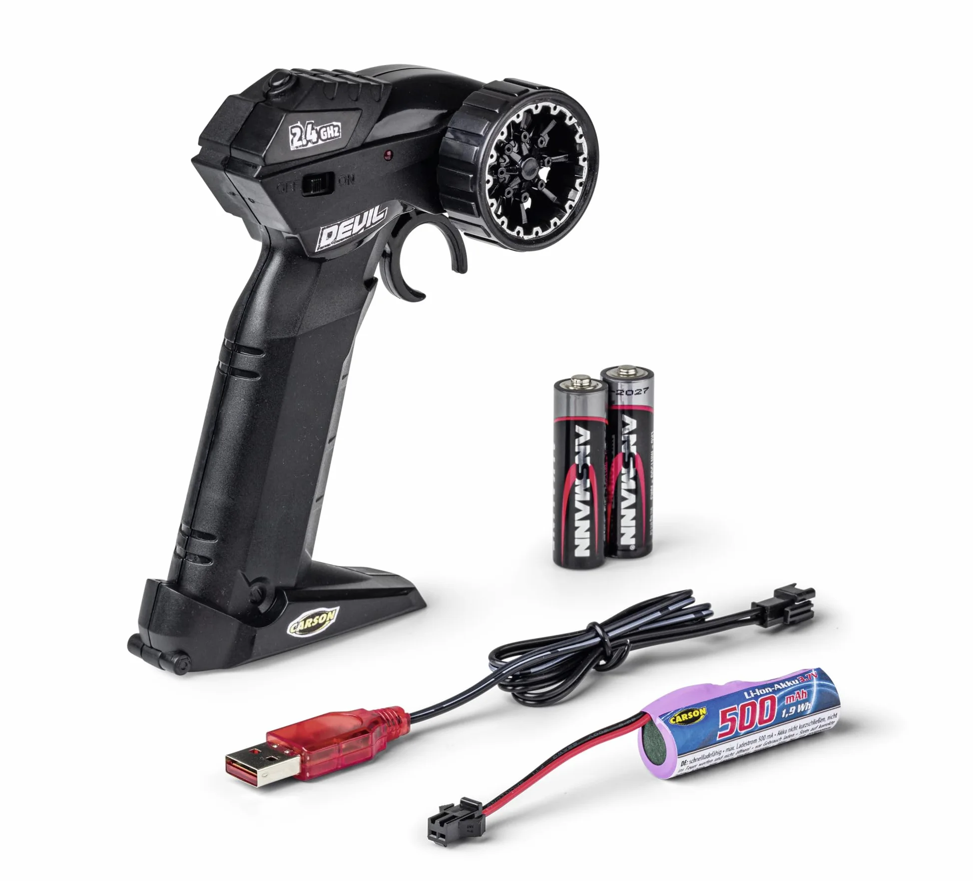 Carson 500404280 RC Devil Bike 100% RTR verde - Moto telecomandata, 50 minuti di guida, moto RC, regalo per bambini