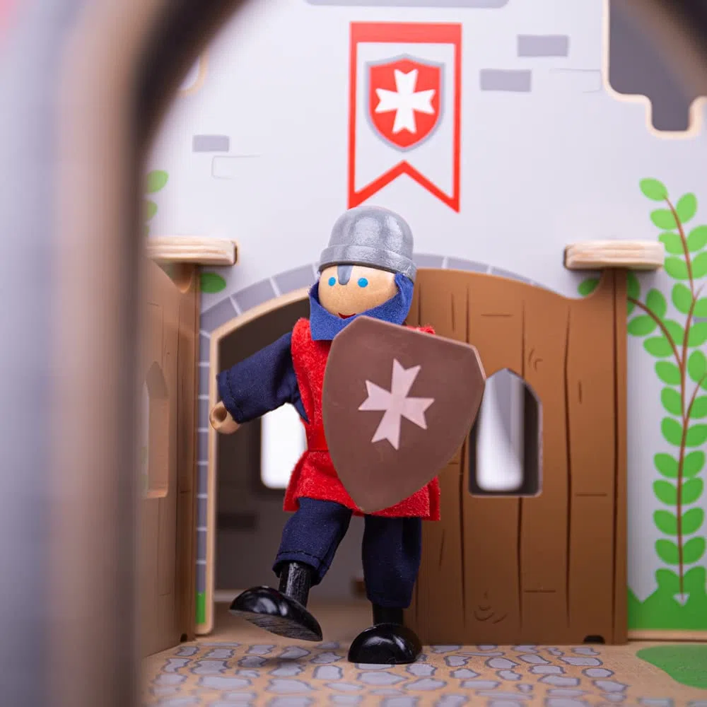 Bigjigs Giocattoli di Legno Cavalieri Medievali - Legno Doll House capisce, Giochi per Bambini
