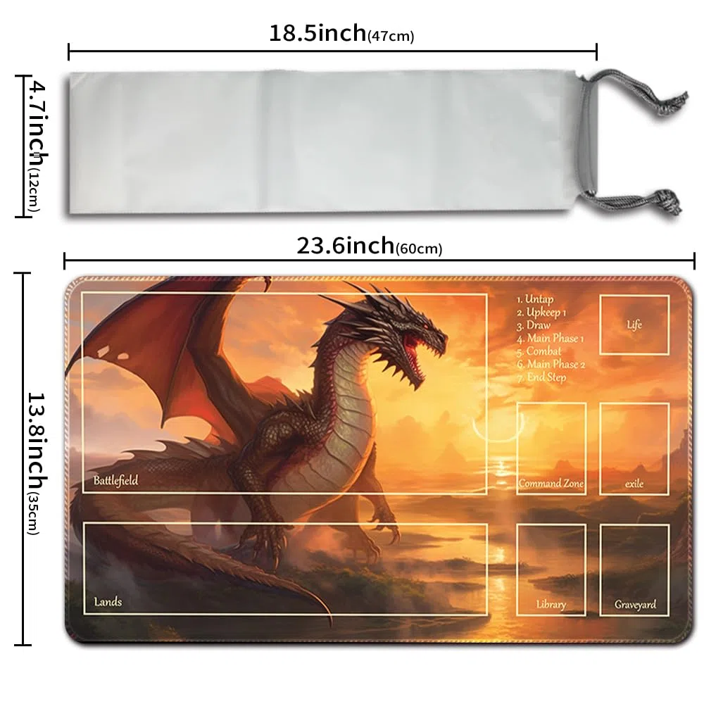 MPLR Gioco da tavolo MTG Tappetino playmat con zone + sacchetto impermeabile gratuito