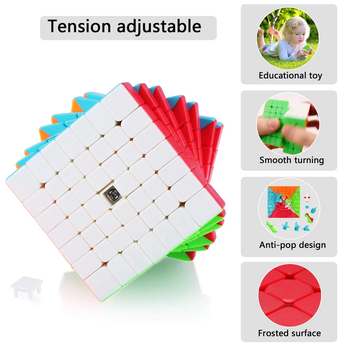 Speed Cube Stickerless 7x7 Magico Cubo Velocità Puzzle