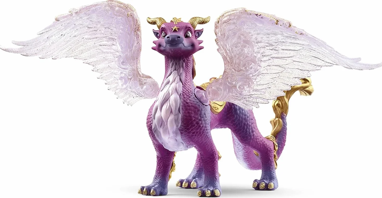 SCHLEICH BAYALA | Drago del Cielo Notturno 70762 | Figura dettagliata con Ali mobili e Trasparenti & Magnete Integrato | Idea Regalo per Bambini | Giocattolo dai 5 Anni | 15 x 10 x 18 cm