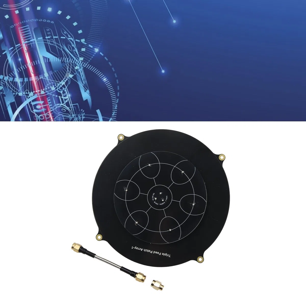 Antenna FPV 5,8 GHz, FPV Triple Feed Patch Antenna, SMA Directional Circularl, antenna direzionale, polarizzata circolare, per droni FPVRC
