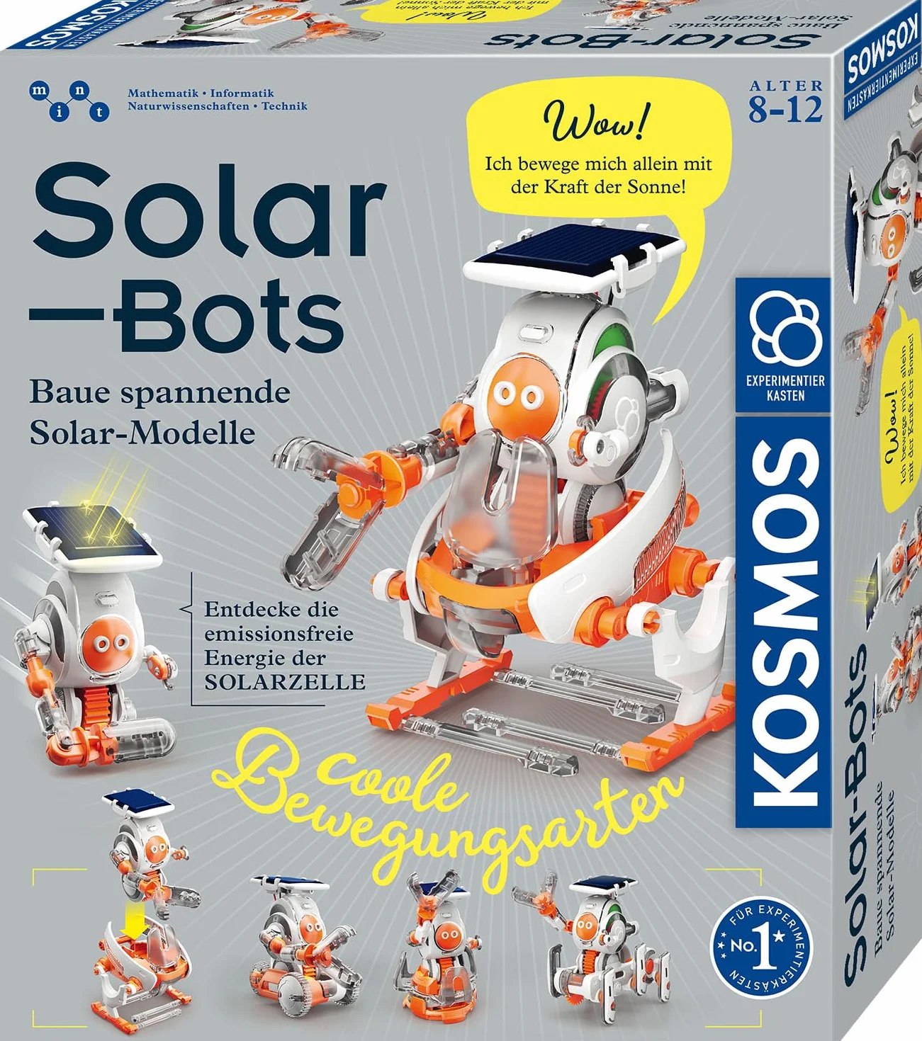Kosmos 621247 Solar Bots, Costruisci 8 Modelli solari, Kit per Robot Solare con azionamento a energia Solare, cella Solare con Motore, Scatola per esperimenti per Bambini dagli 8 ai 12 Anni in su