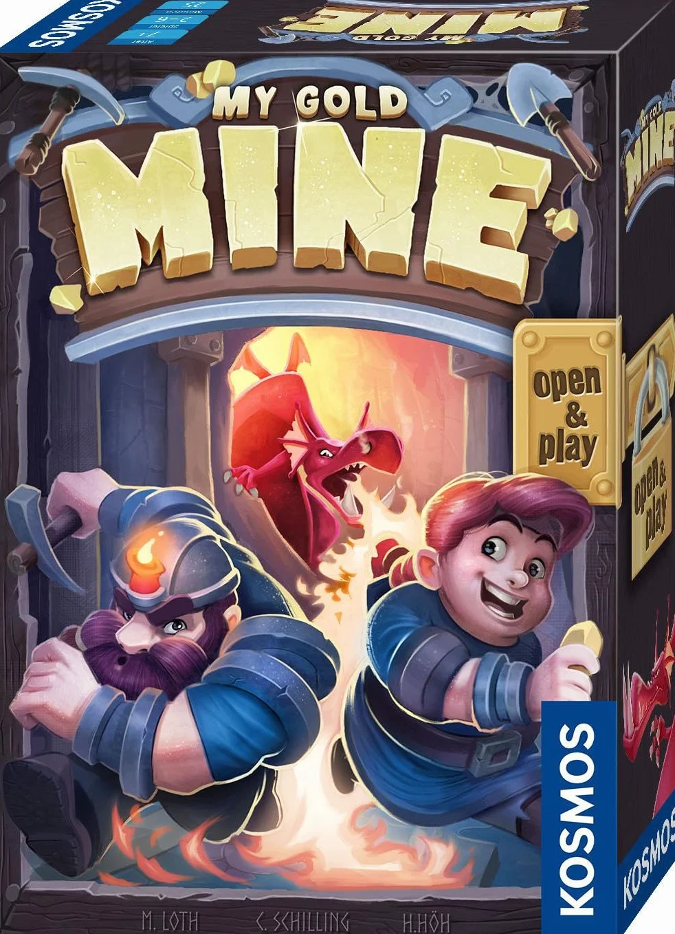 Kosmos 680770 My Gold Mine, emozionante Gioco di Carte per 2-6 Giocatori dai 7 Anni in su, in Pratica Scatola Magnetica Open & Play, Gioco da Viaggio, Piccolo Regalo per Bambini e Adulti, Gioco di