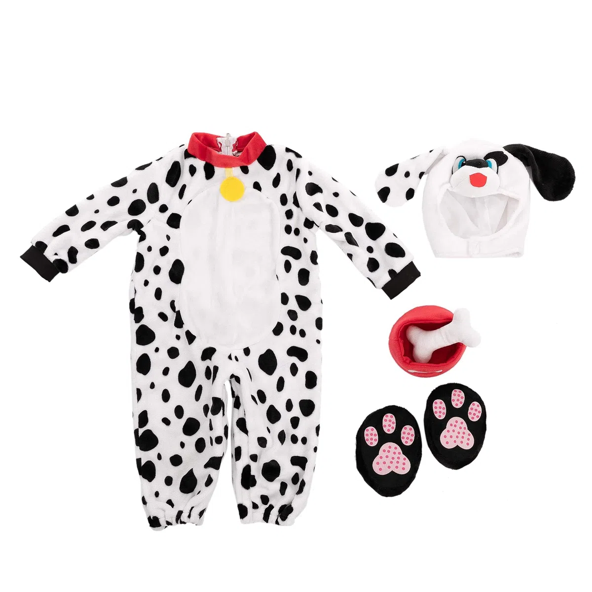 Spooktacular Creations Costume da cucciolo di dalmata per neonato per la festa di Halloween dolcetto o scherzetto