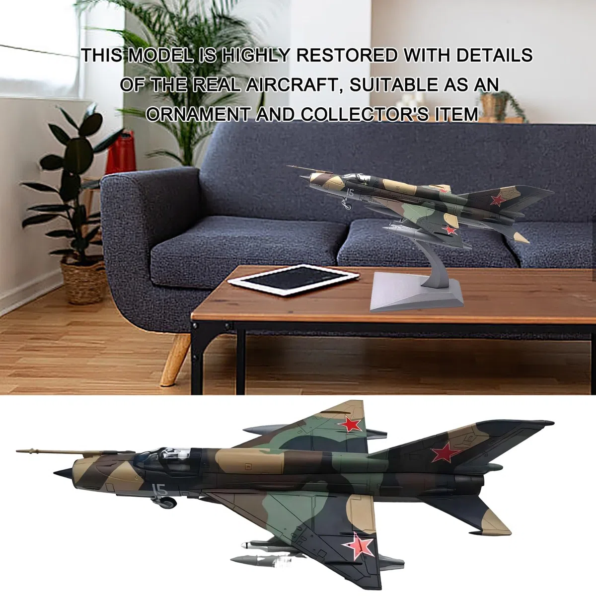 1:72 scala MIG-21 modello jet caccia modello in metallo pressofuso in lega di aerei militari ricognizione display collezione, arredamento for casa/ufficio, regalo for gli appassionati