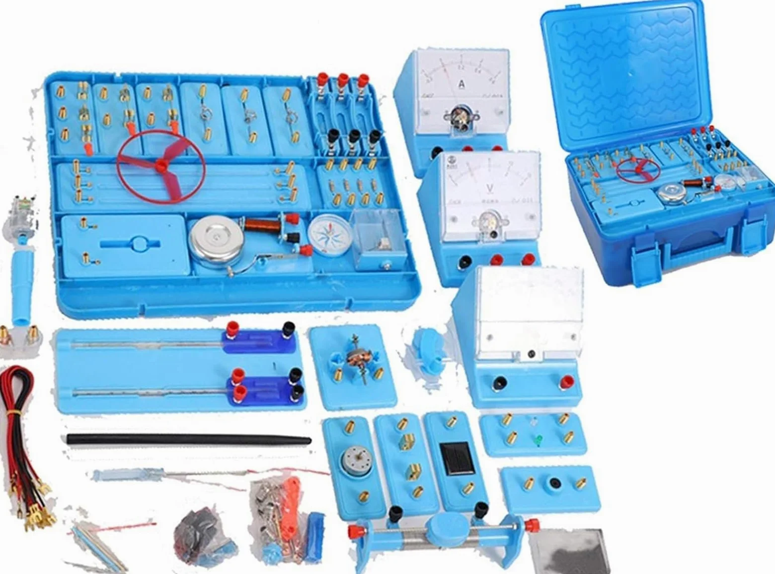 Kit Completo per Esperimenti di Elettromagnetismo E Fisica, Kit Didattico Completo sui Circuiti Elettrici Che Supporta Oltre 50 Tipi di Esperimenti di Laboratorio su Elettricità E