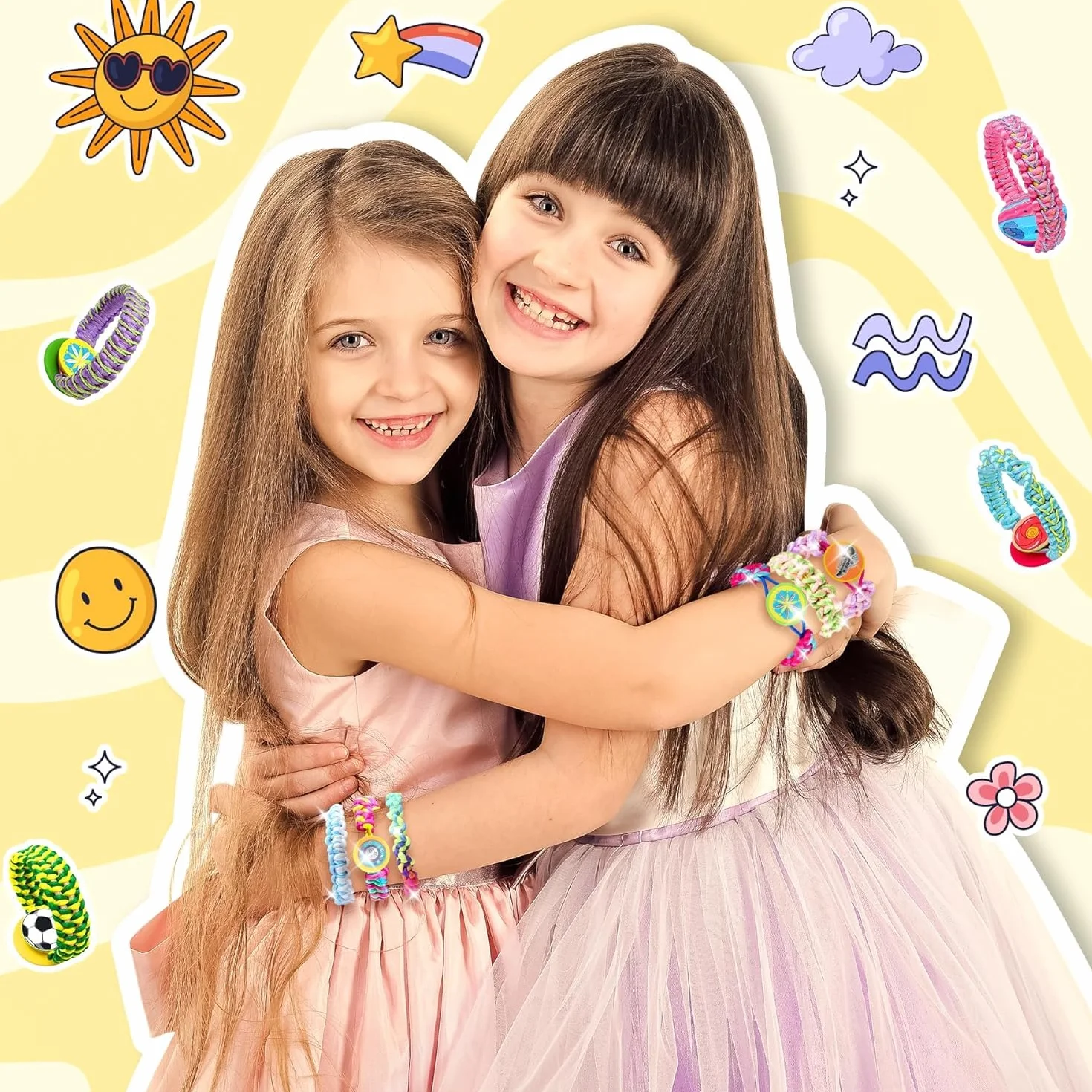 Felly Kit Braccialetti dell'Amicizia Fai-Da-Te per Bambina dai 6 ai 12 Anni, Arti e Mestieri Bracciali Creativi, Kit Creazione di Gioielli, Regalo di Compleanno Natale per Ragazza 8 9 10 11 12 Anni