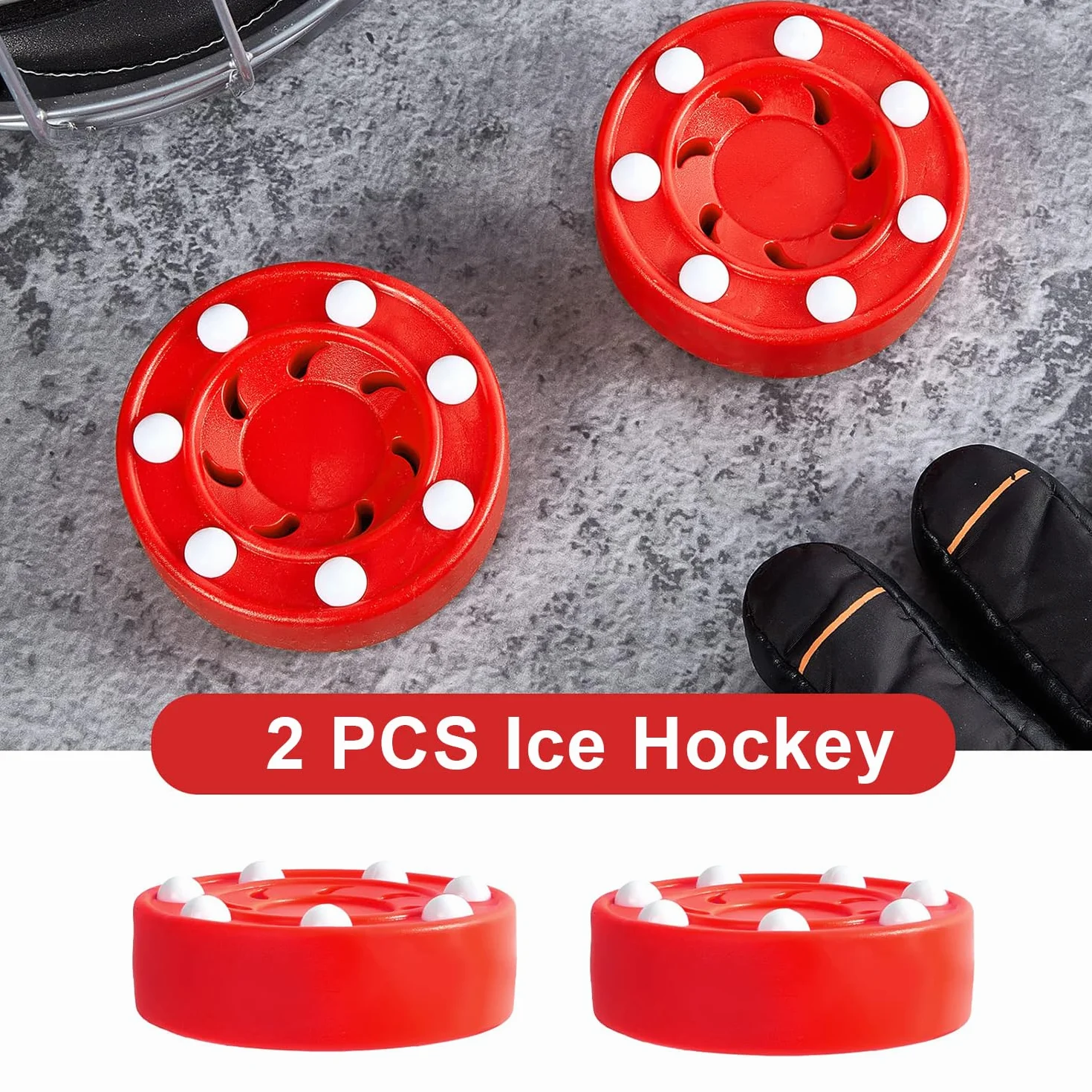 2 Pezzi Ruote da Hockey in Linea, Hockey Puck Street, Disco da Hockeyes su Ghiaccio Riutilizzabile per Giochi Professionali, Allenamento All'Aperto