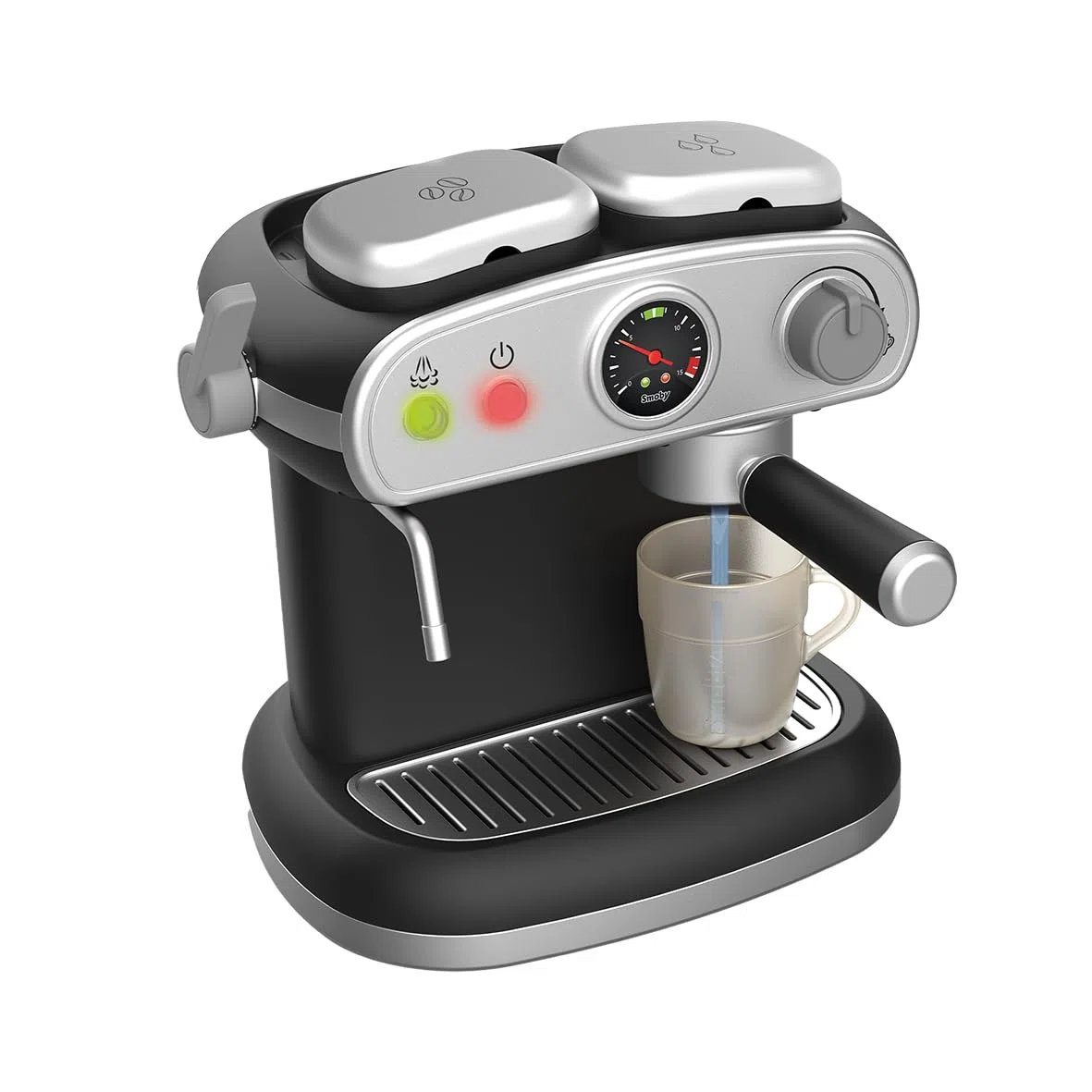 Smoby - Macchina per caffè espresso - Giocattolo di imitazione realistico - Effetti sonori e luminosi - 6 accessori - Sviluppa la creatività - Ricrea i gesti quotidiani