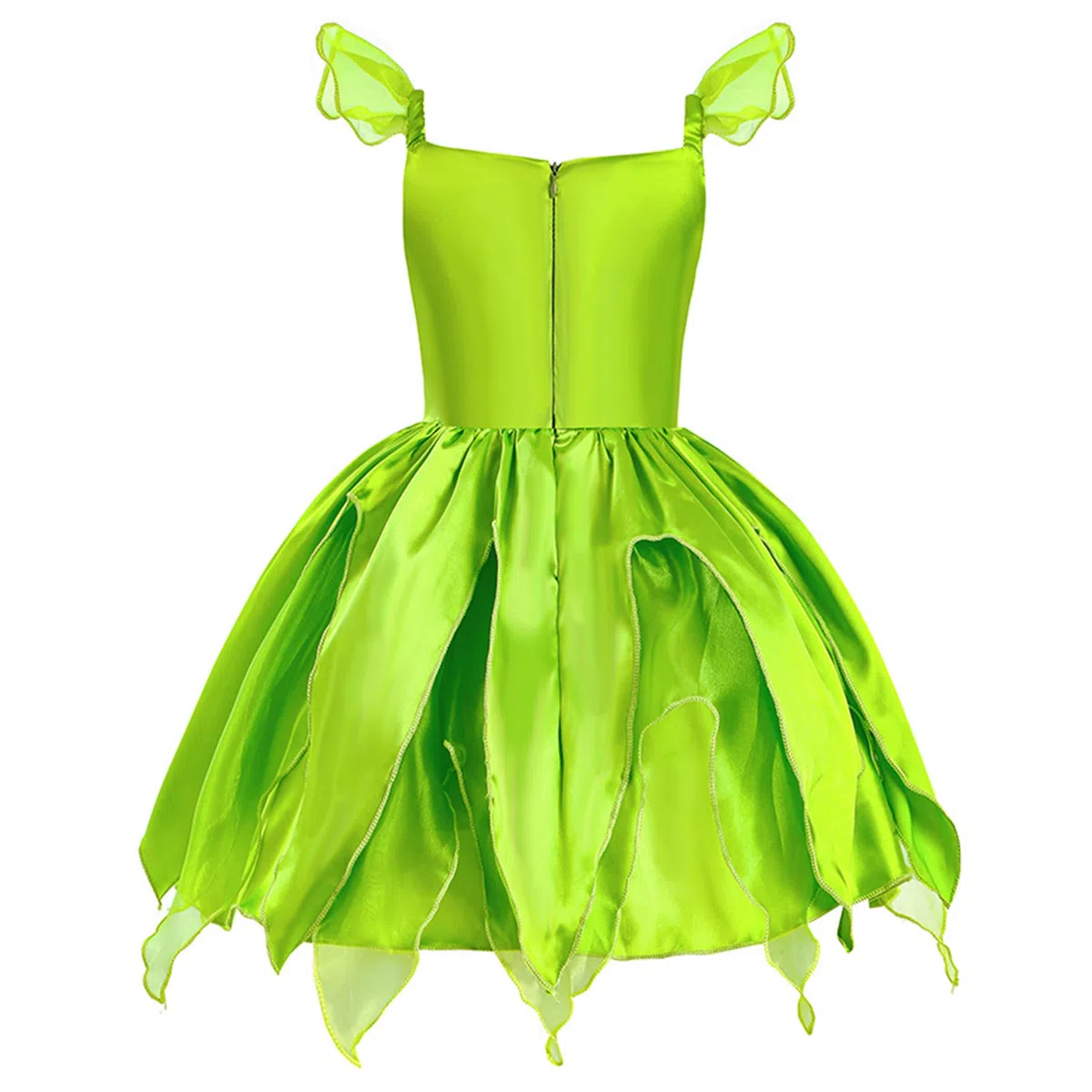 New front Costume per Cosplay della Principessa con Accessori per Carnevale Classico Bambina Finta Seta Estive Feste a Tema Feste Halloween Compleanno Verde Tematizzate