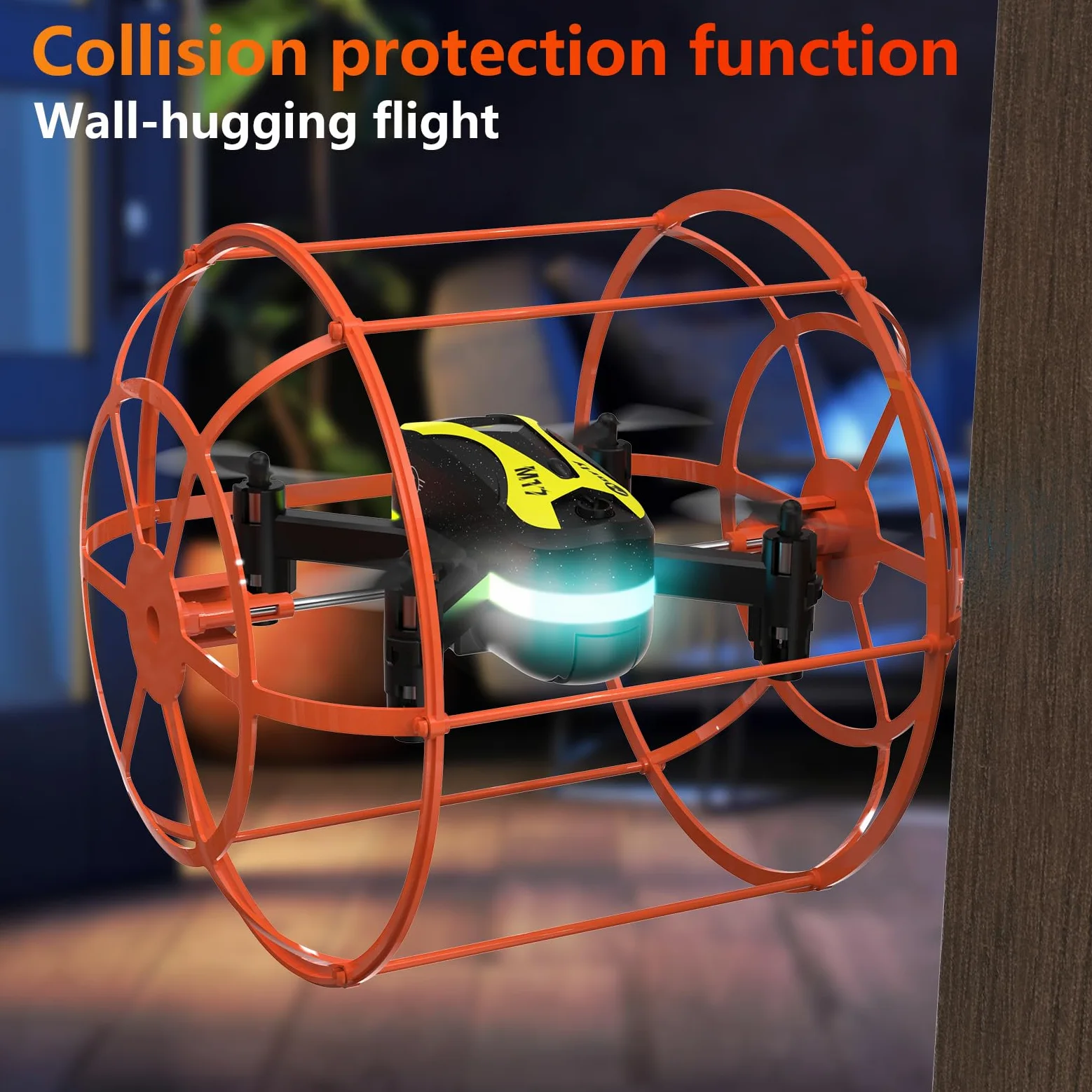 M17 Quadricottero RC per Principianti Mini Drone con Copertura Protettiva Modalità Terra-Aria Droni Indoor and Outdoor Capovolgimento 3D Modalità senza Testa Operazione con Un Tasto Regalo