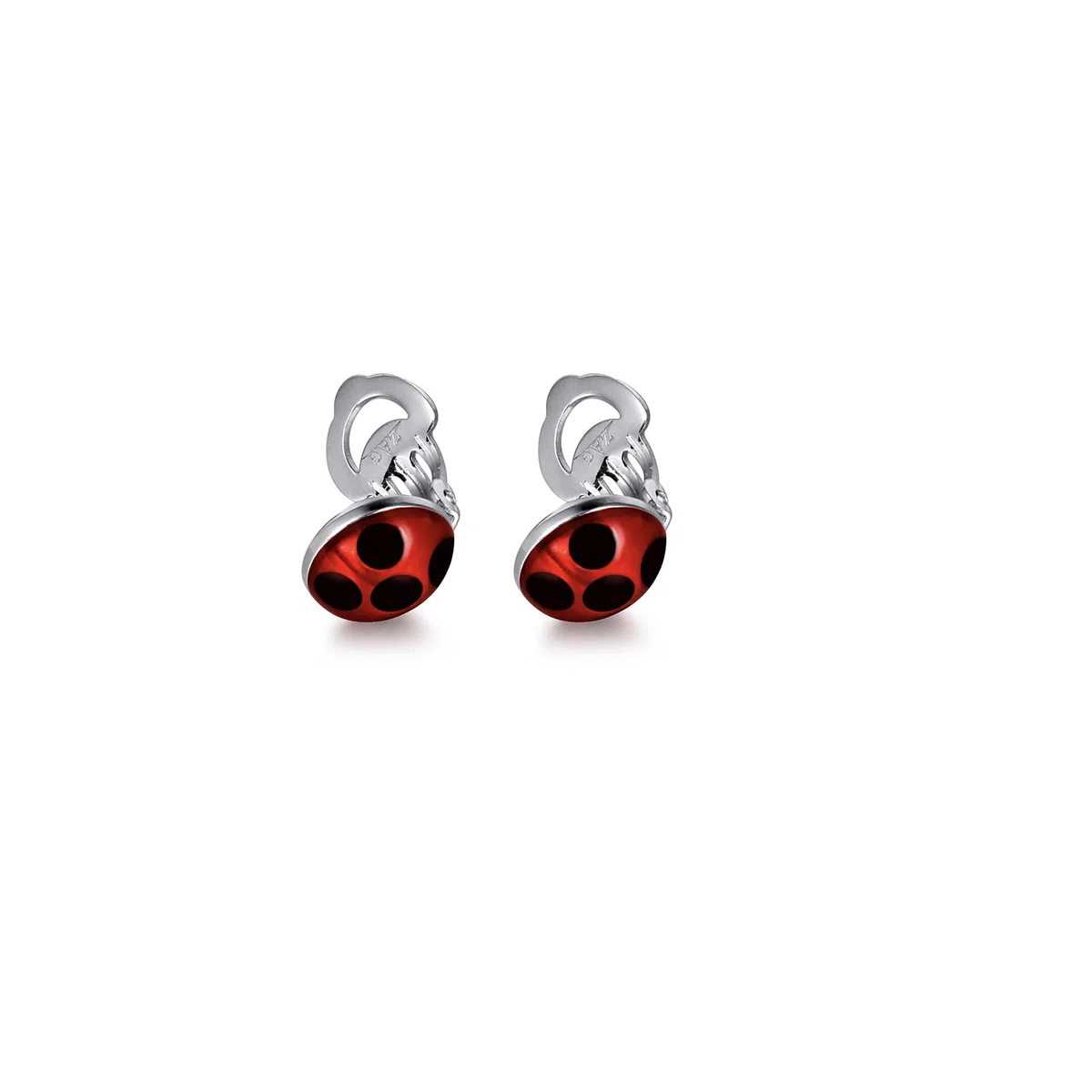 ZAG STORE - Miraculous Ladybug - Orecchini Ladybug (clip), Acciaio inossidabile