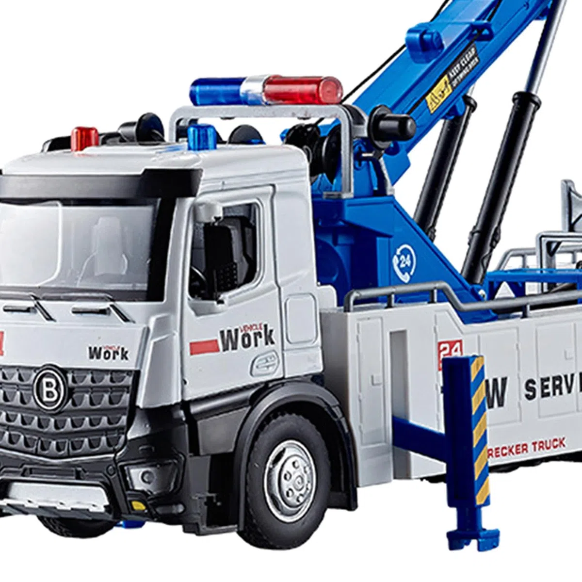 Modello di Gru Giocattolo Pressofuso, Regalo per Le Vacanze, Camion da Costruzione in Miniatura Realistico, Carro Attrezzi con Luci E Suoni