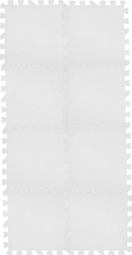 Grendle Set di tappetini in schiuma ad incastro 30,5 x 30,5 x 1 cm, 8 pezzi, colore: Bianco