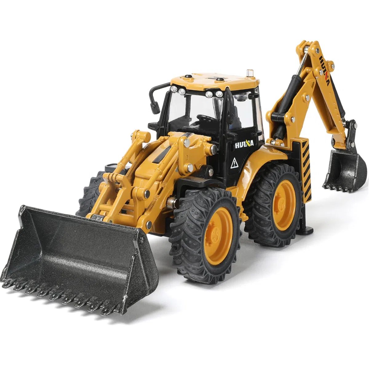 Escavatore Ruspa Giocattolo, 1/50 Modelli di Giocattoli 2 in 1 Camion a Frizione Modellini con Bulldozer Spiaggia Macchinine per Bambini Anni, Regalo di Compleanno Giocattoli- Yellow