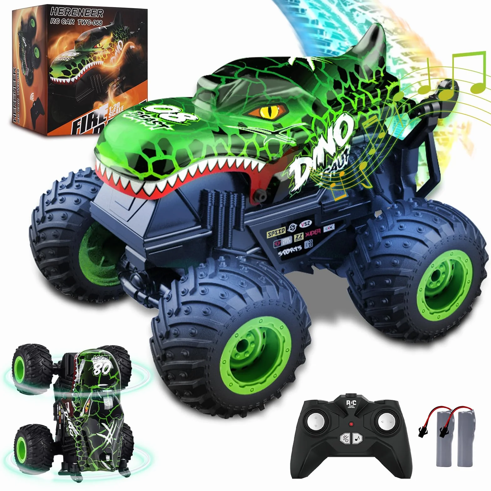 IEEILULU Macchina Telecomandata, Monster Truck con Luce LED, Camion RC All Terrain, Auto Radiocomandata RC, Telecomandato Macchinine Regalo Bambina Bambino 4 5 6 7 8 9 anni