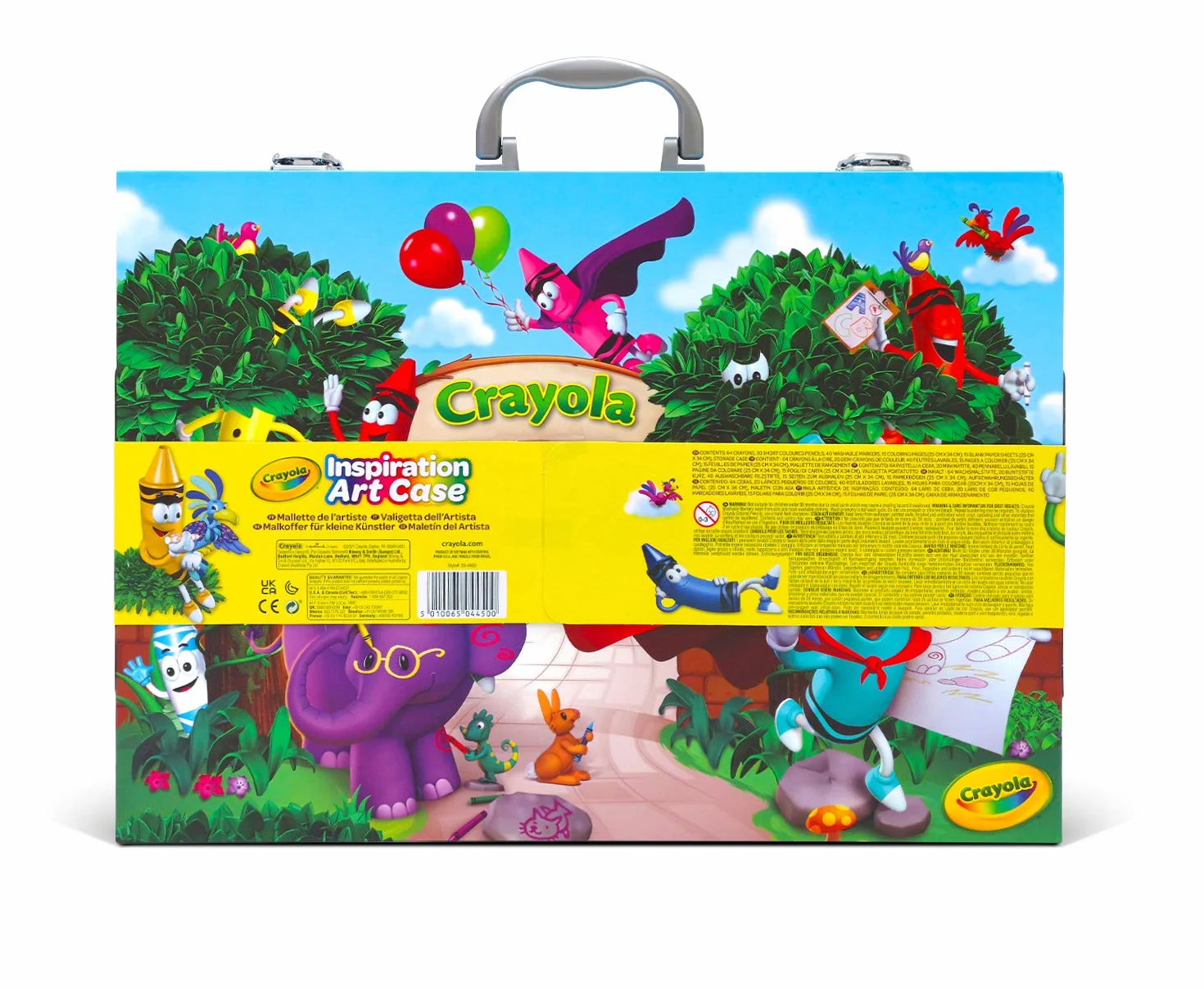 CRAYOLA Valigetta dell'Artista; 155 pezzi, Supertips Pennarelli Lavabili, Regalo per bambini, età 4,5,6+, Attività creative, Matite colorate, Pastelli a cera, Fogli da colorare