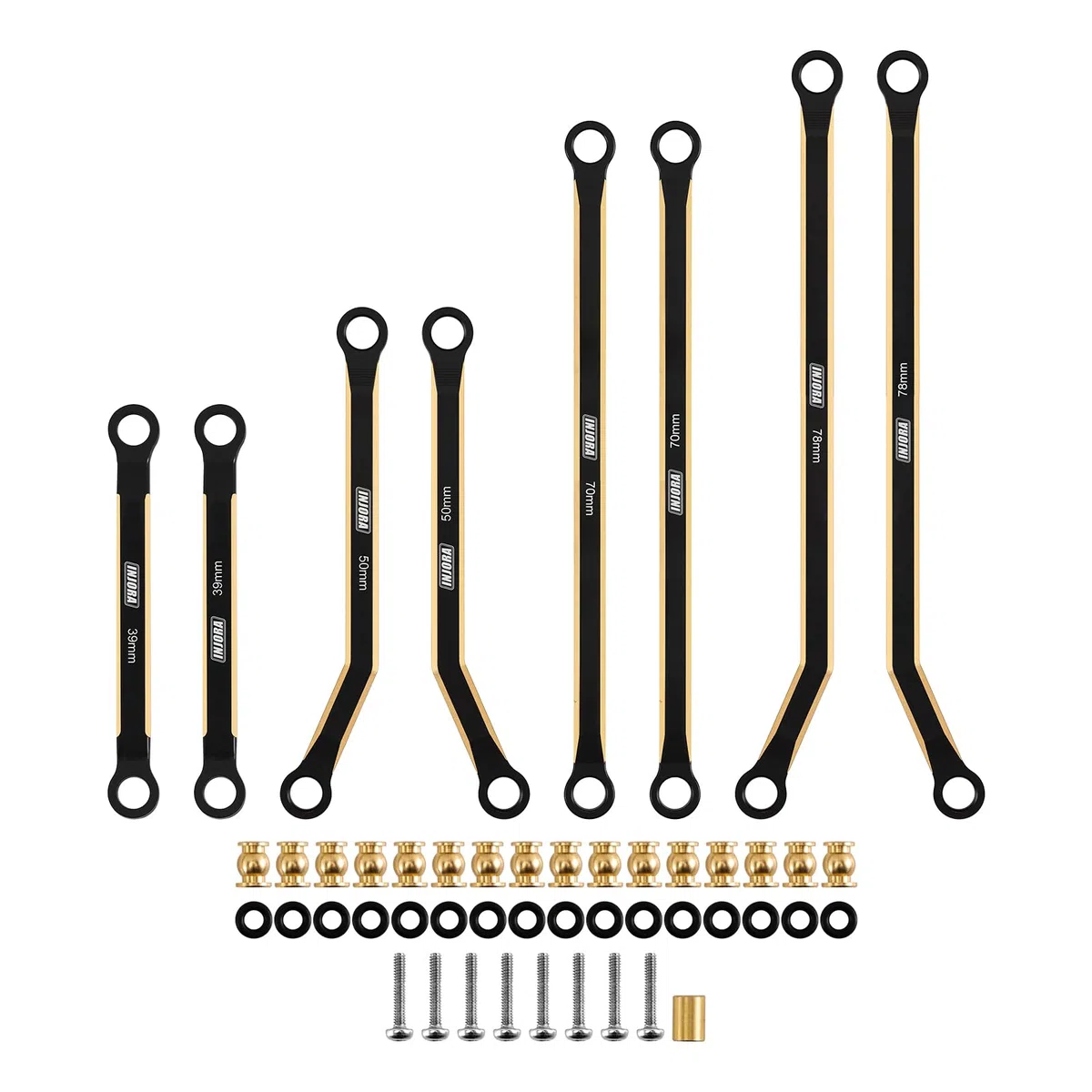 INJORA 8PCS Telaio 4 Link per Axial SCX24 Gladiator Power Wagon