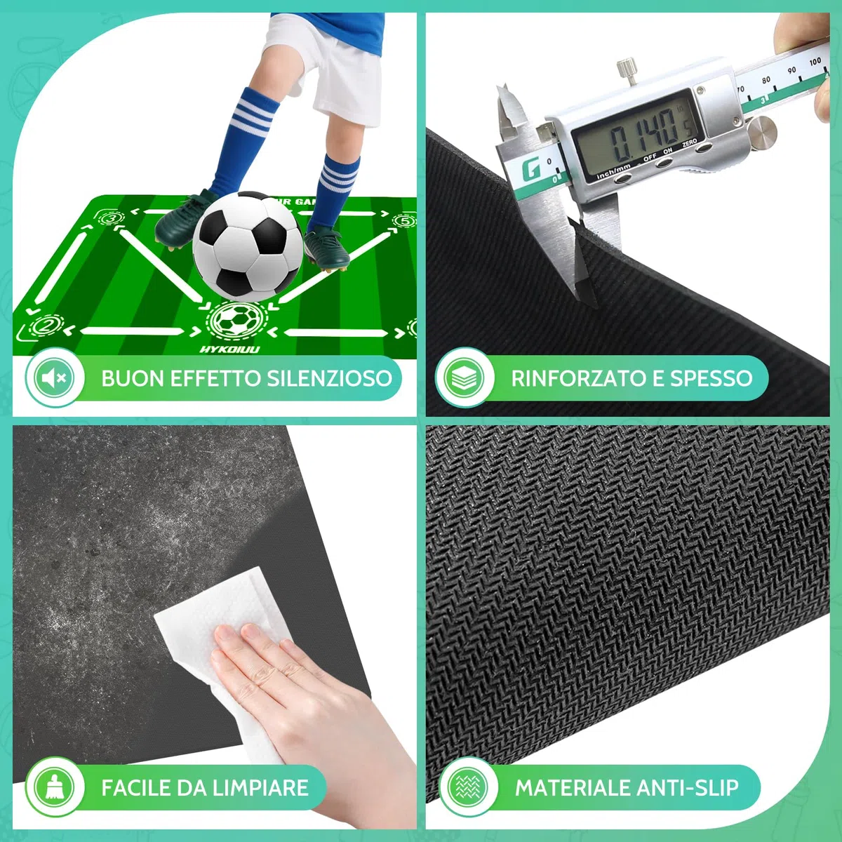 Tappeto Calcio Allenamento Con Soccer Bungee Trainer Tappetino Per Agilità Accessorio Per L'Allenamento Del Calcio Tappeto Da Allenamento Per Il Calcio 60 X 90 Cm Regalo Per Il Calcio Per Bambini