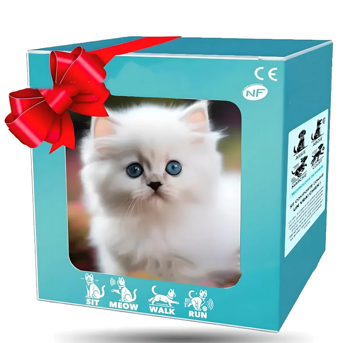 Gattino Robot Interattivo con Pelo Morbido - Gatto Robotico Realistico 2026, Cammina, Miagola e Scodinzola Intelligente, Giocattolo Animale Realtistico per Bambini e Ragazze #1