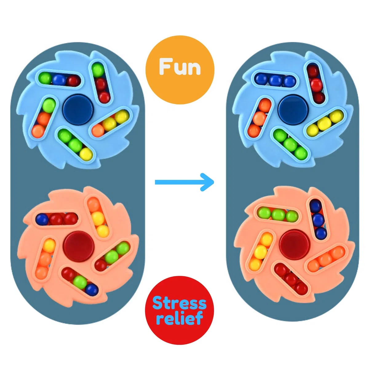 64 Pezzi Fidget Toys Set, Giochi Sensoriali Anti Ansia e Stress Per Adulti e Bambini, Push Bubble Twist Cubo, Antistress Ufficio, Regalini Fine Festa Compleanno Per Bambini Adulti Autismo