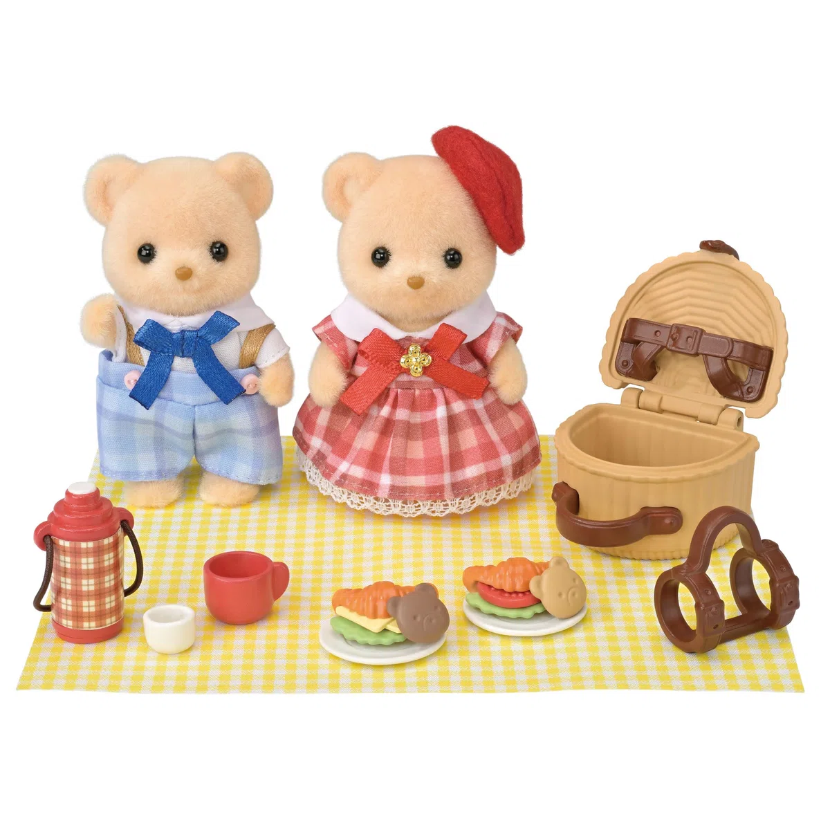 Sylvanian Families - 5852 Fratelli Orso Biscotto - Delizioso Picnic - Set di gioco bambole