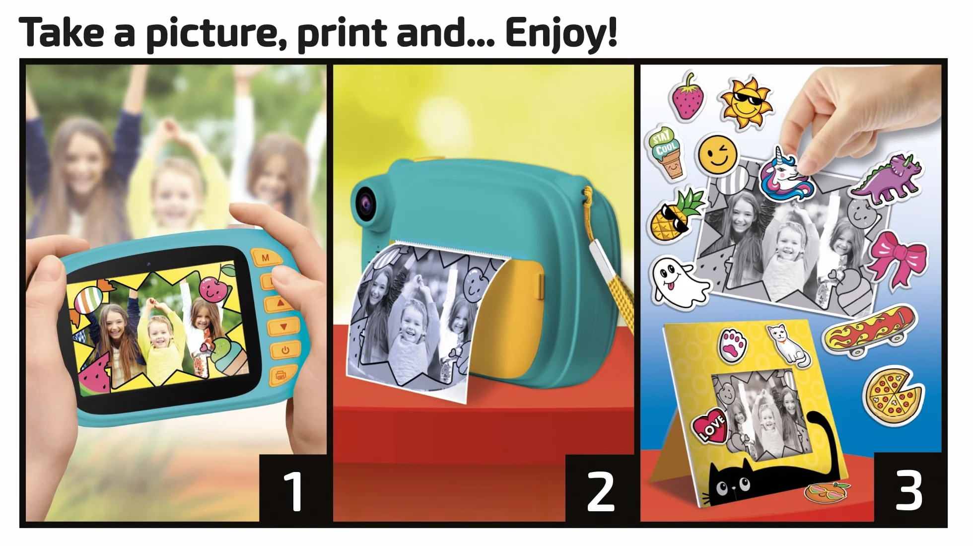 Liscianigiochi- Print Cam Hi-Tech, Colore 3 in 1, Medium, 101047