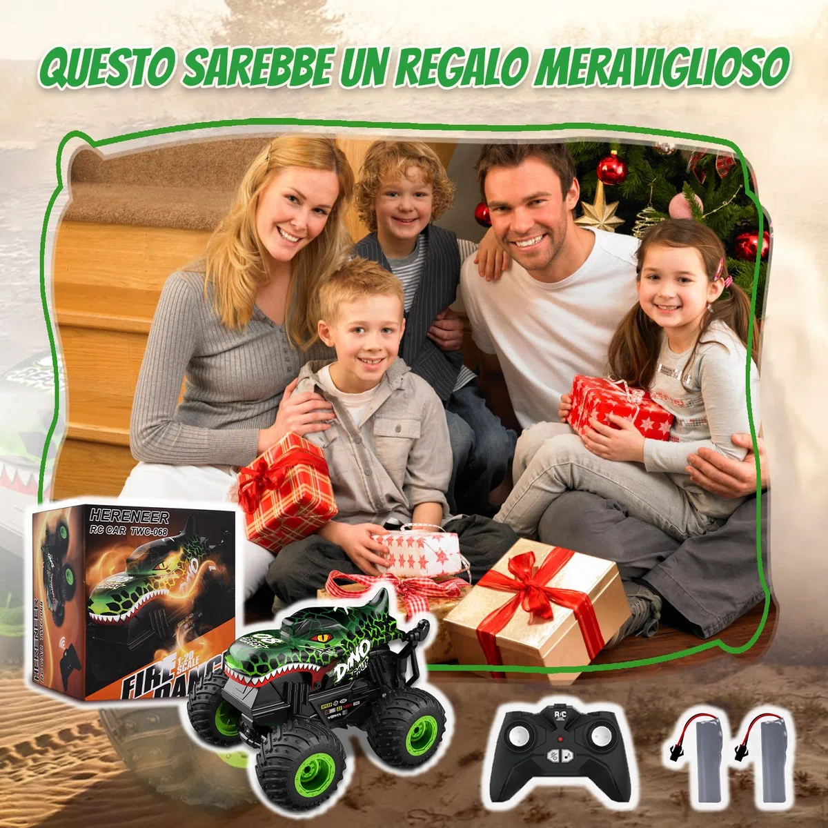 IEEILULU Macchina Telecomandata, Monster Truck con Luce LED, Camion RC All Terrain, Auto Radiocomandata RC, Telecomandato Macchinine Regalo Bambina Bambino 4 5 6 7 8 9 anni