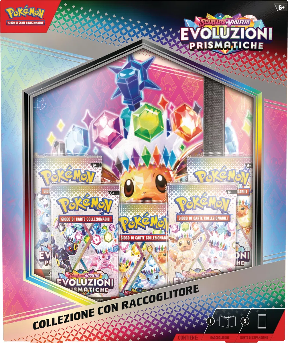 GCC Pokémon: collezione con raccoglitore dell’espansione Scarlatto e Violetto - Evoluzioni Prismatiche (raccoglitore da 378 tasche e cinque buste di espansione)
