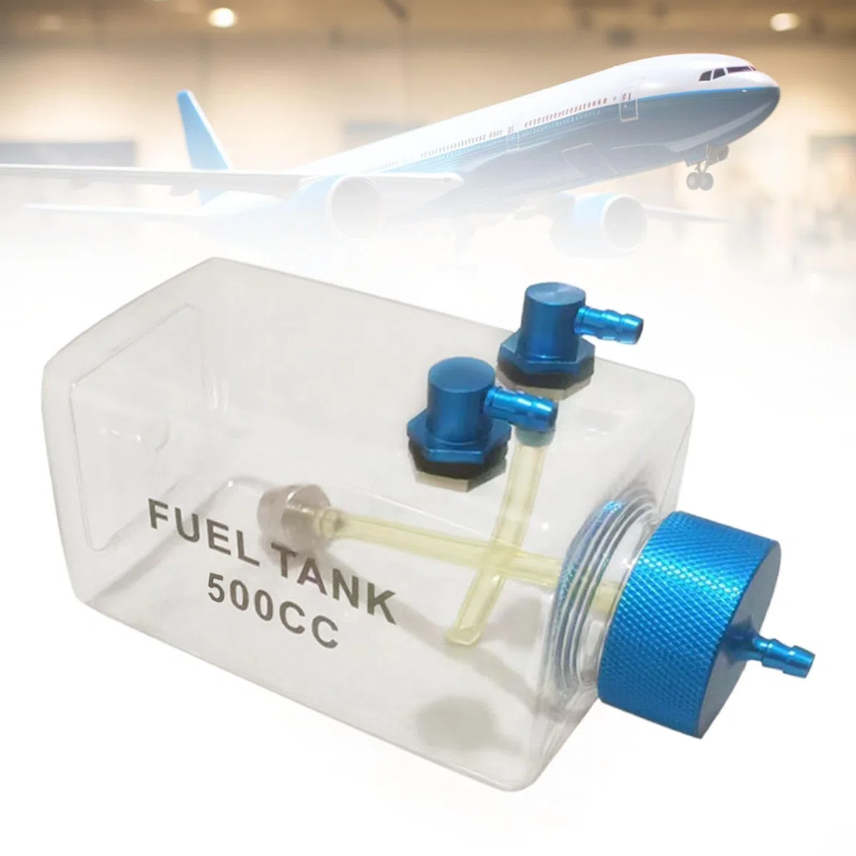 Perfeclan Serbatoio carburante per aeromobili RC, serbatoio di carburante trasparente per parti aeromobili, 500CC